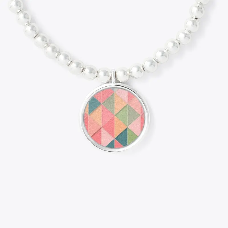 a geometric necklace